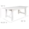 Flash Furniture 7'x40" White Table/4 Bench XA-FARM-1-WH-GG - alternate 6